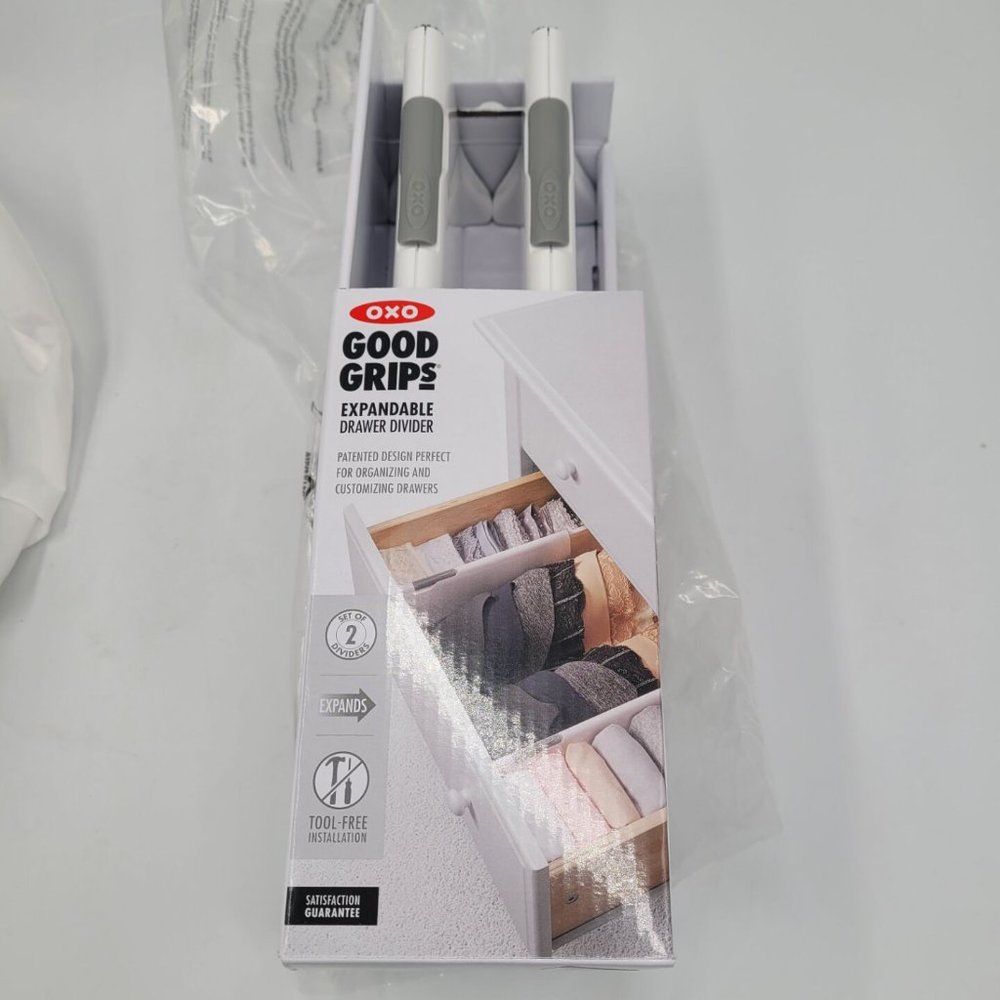 oxo good grips expandable dresser drawer divider (Set of 2)